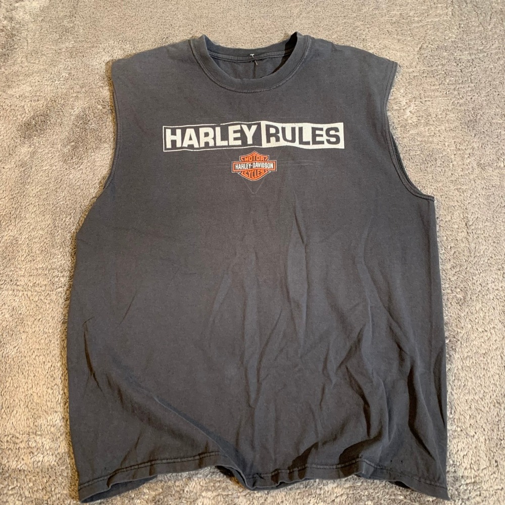 Harley-Davidson Harley‎ Rules Independence Texas Muscle Tank Top Black Mens XL